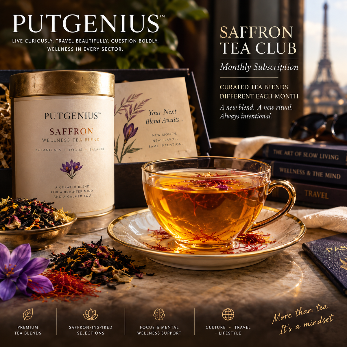 Custom Saffron Tea Blends — Monthly Subscription